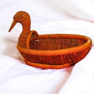 Vintage Whicker Duck Basket